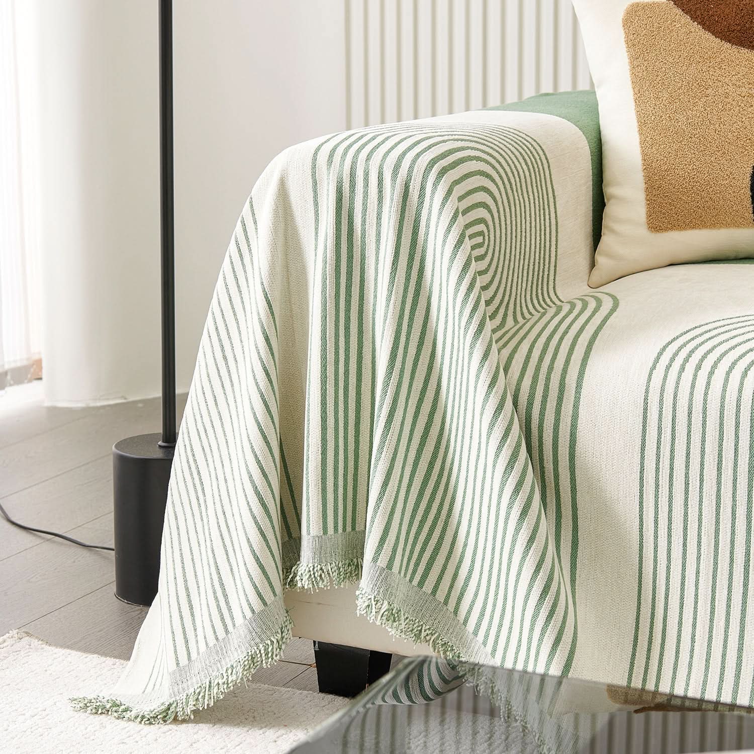 Capa de Sofá Chenille Comfort Pet Anti-Rugas Padrão Arcos Premium