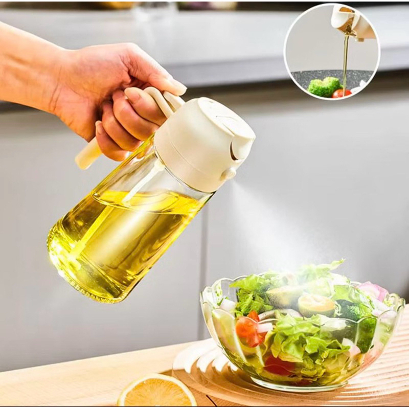 OliZen - Porta Azeite, Óleo e Vinagre com Spray Borrifador e Bico Dosador + Brinde Exclusivo - Entrega Grátis