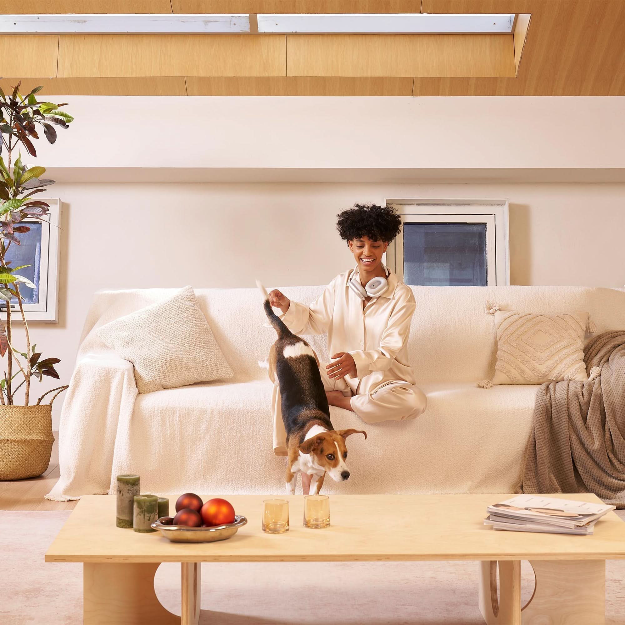 Capa de Sofá Chenille Inverno Aconchegante Pet-Friendly Anti-Rugas