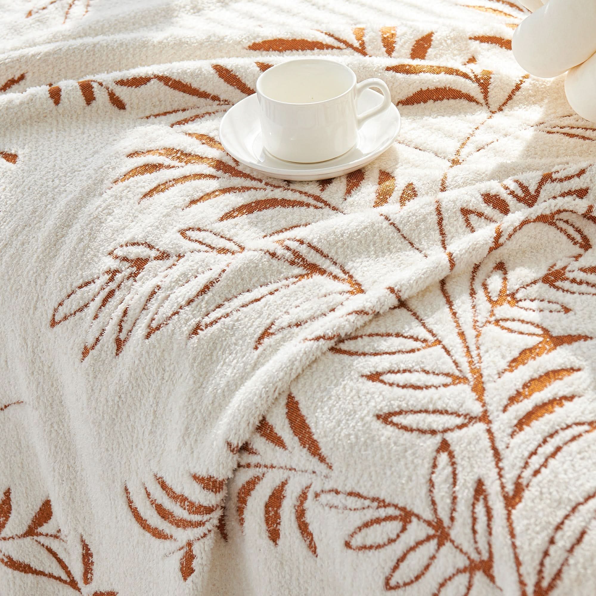 Capa de Sofá Chenille Inverno Botânico Pet Anti-Rugas Premium