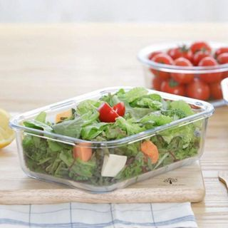 Conjunto 5 Potes Herméticos de Vidro com Tampa 4 Travas 640ml