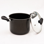 Caldeirão Antiaderente 16cm com Tampa de Vidro e Duas Alças