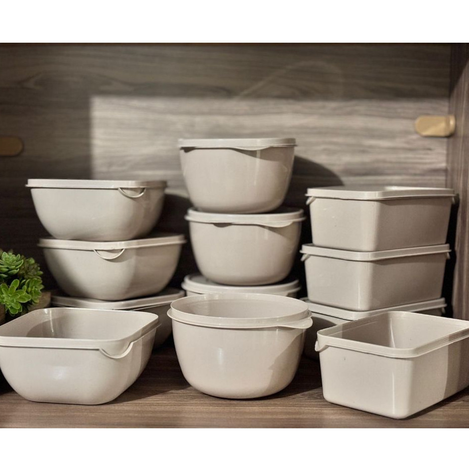 Kit 12 Potes Plástico 1 Litro com Tampa Hermética, Multiuso Cozinha, Marmita e Armazenamento de Alimentos