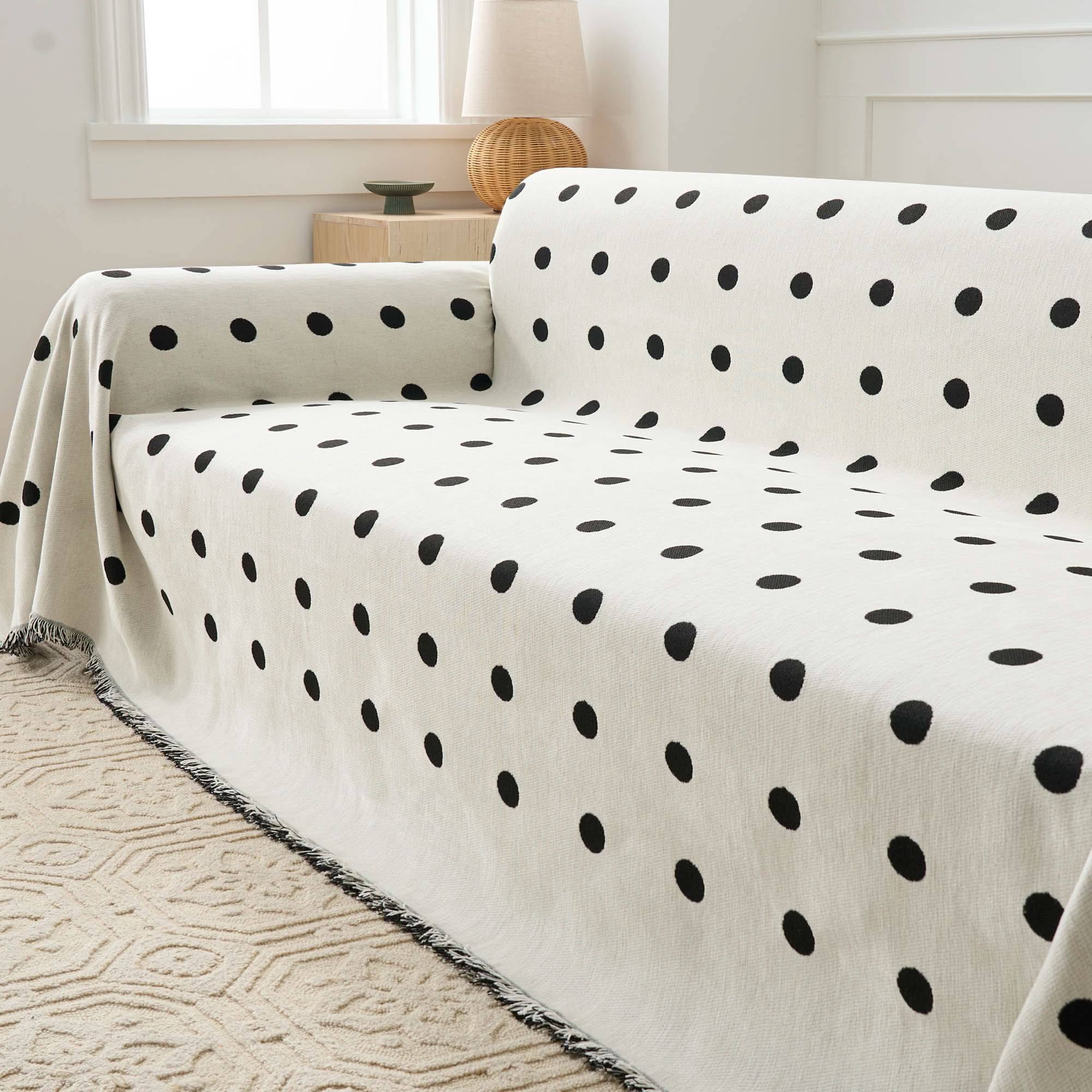 Capa de Sofá Chenille Reversível Black Boba Pet-Friendly Anti-Rugas