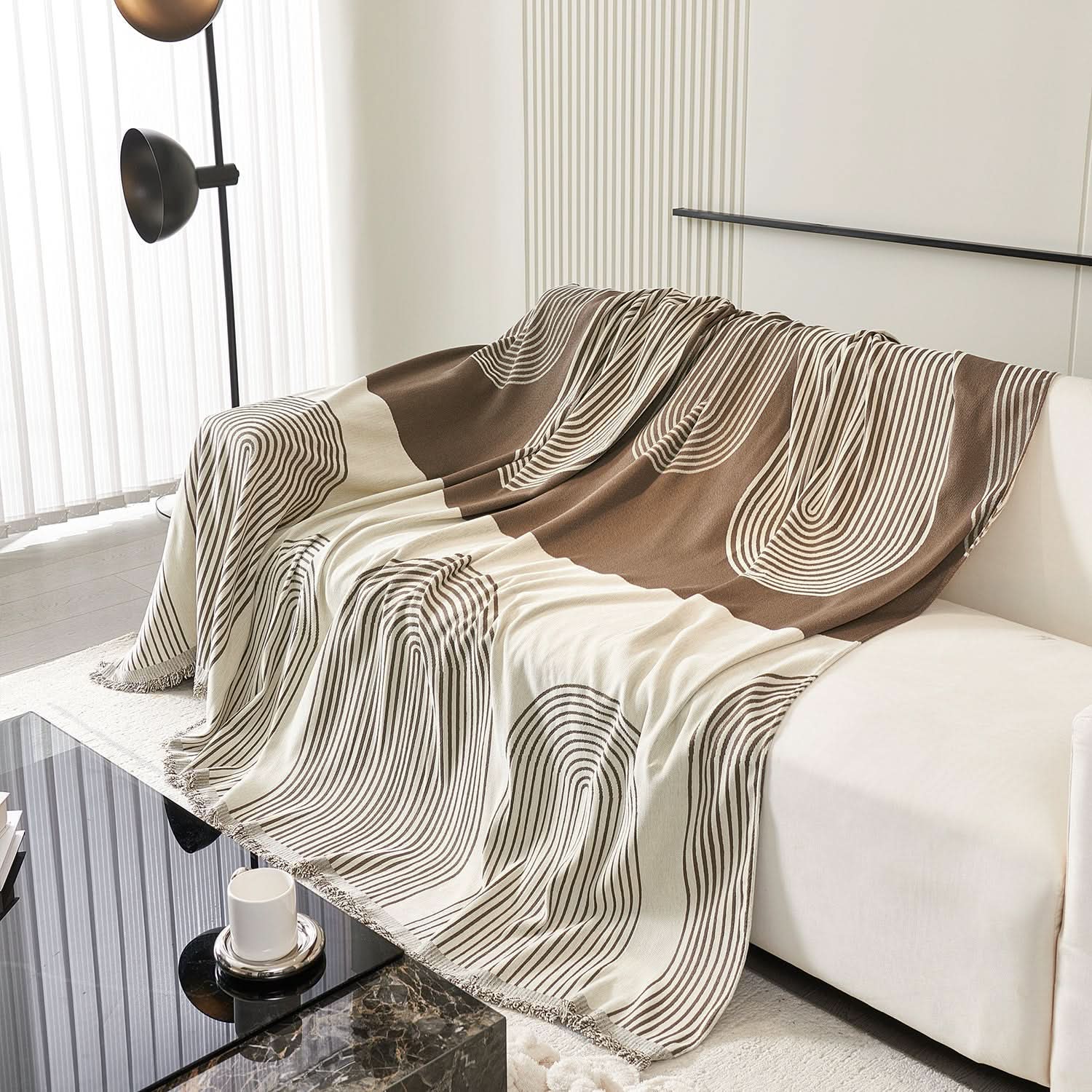 Capa de Sofá Chenille Comfort Pet Anti-Rugas Padrão Arcos Premium