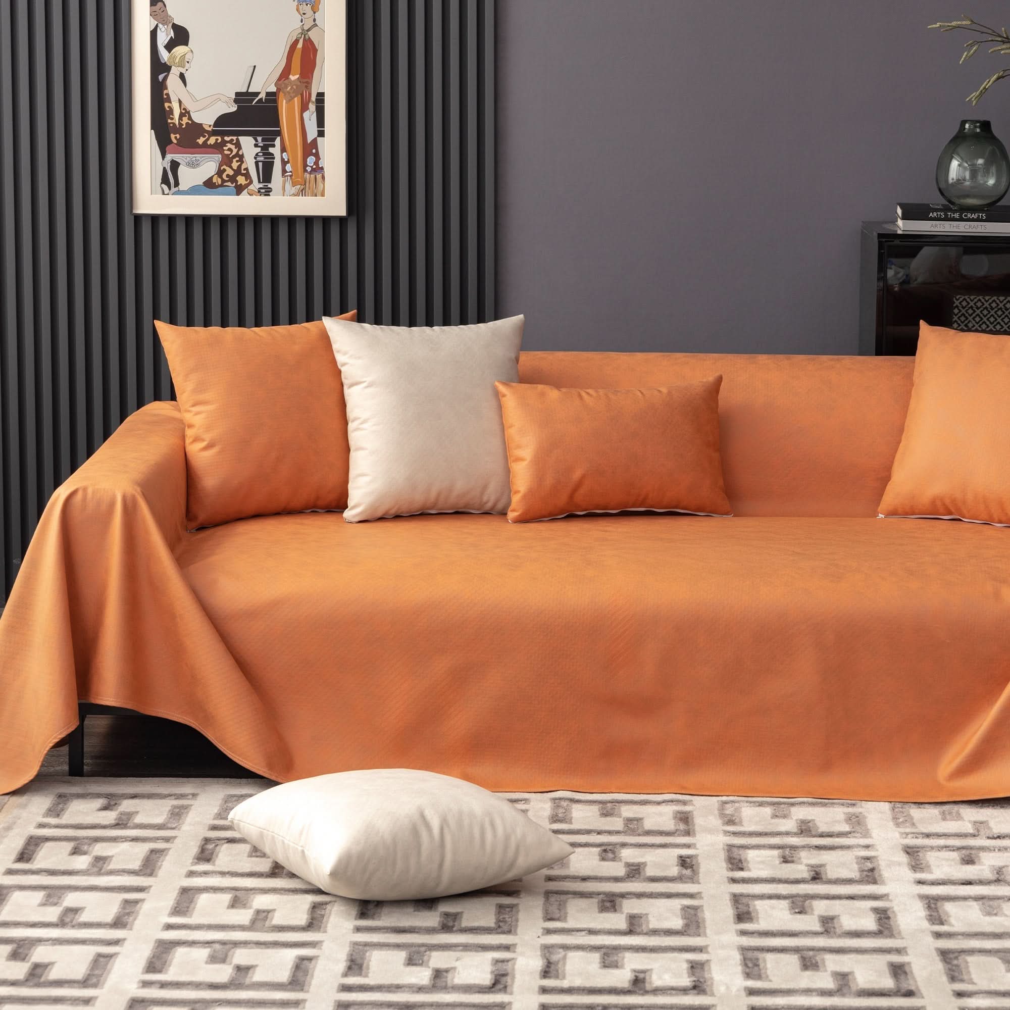 Capa de Sofá Impermeável Anti-Arranhões Antiderrapante 3 em 1 para Pets