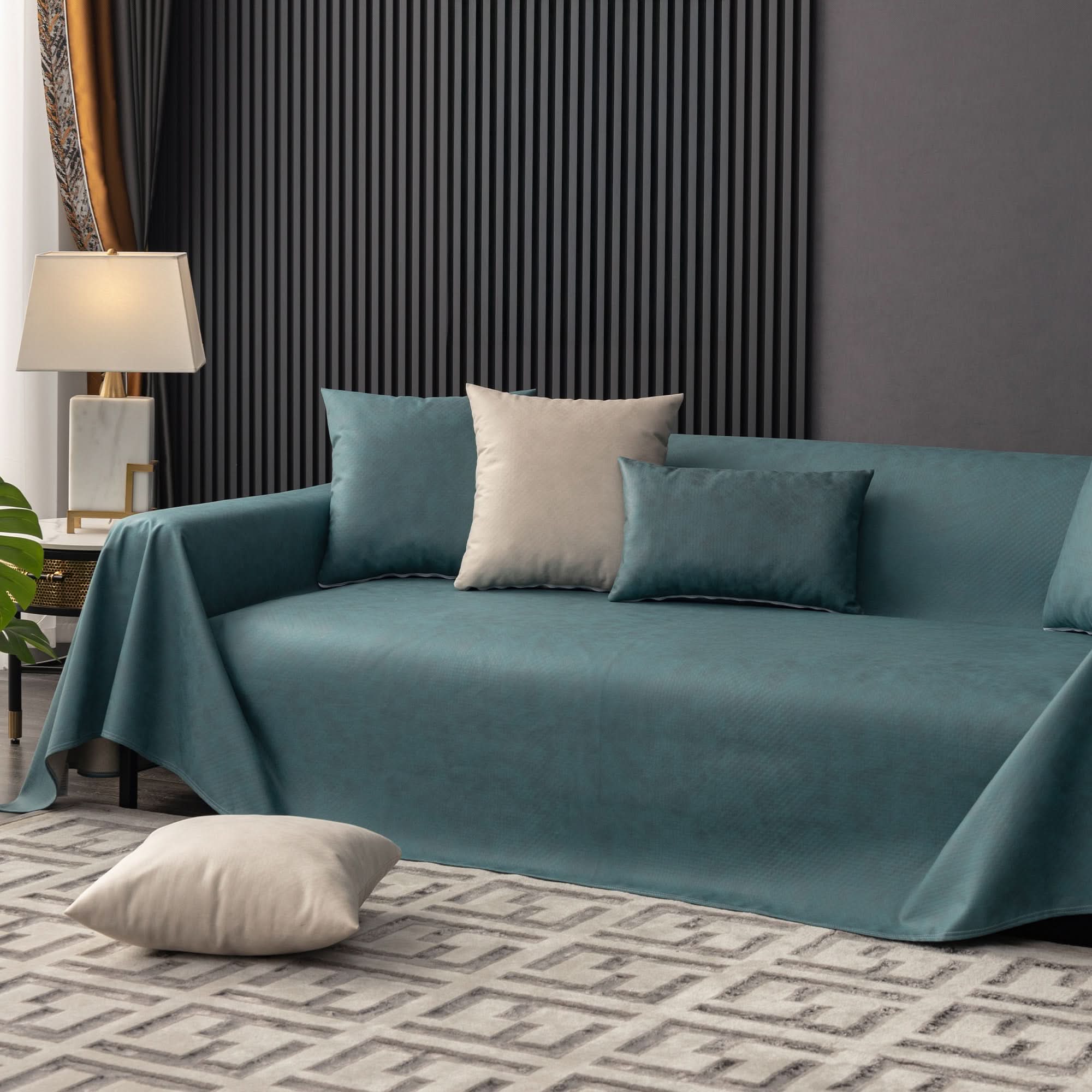 Capa de Sofá Impermeável Anti-Arranhões Antiderrapante 3 em 1 para Pets