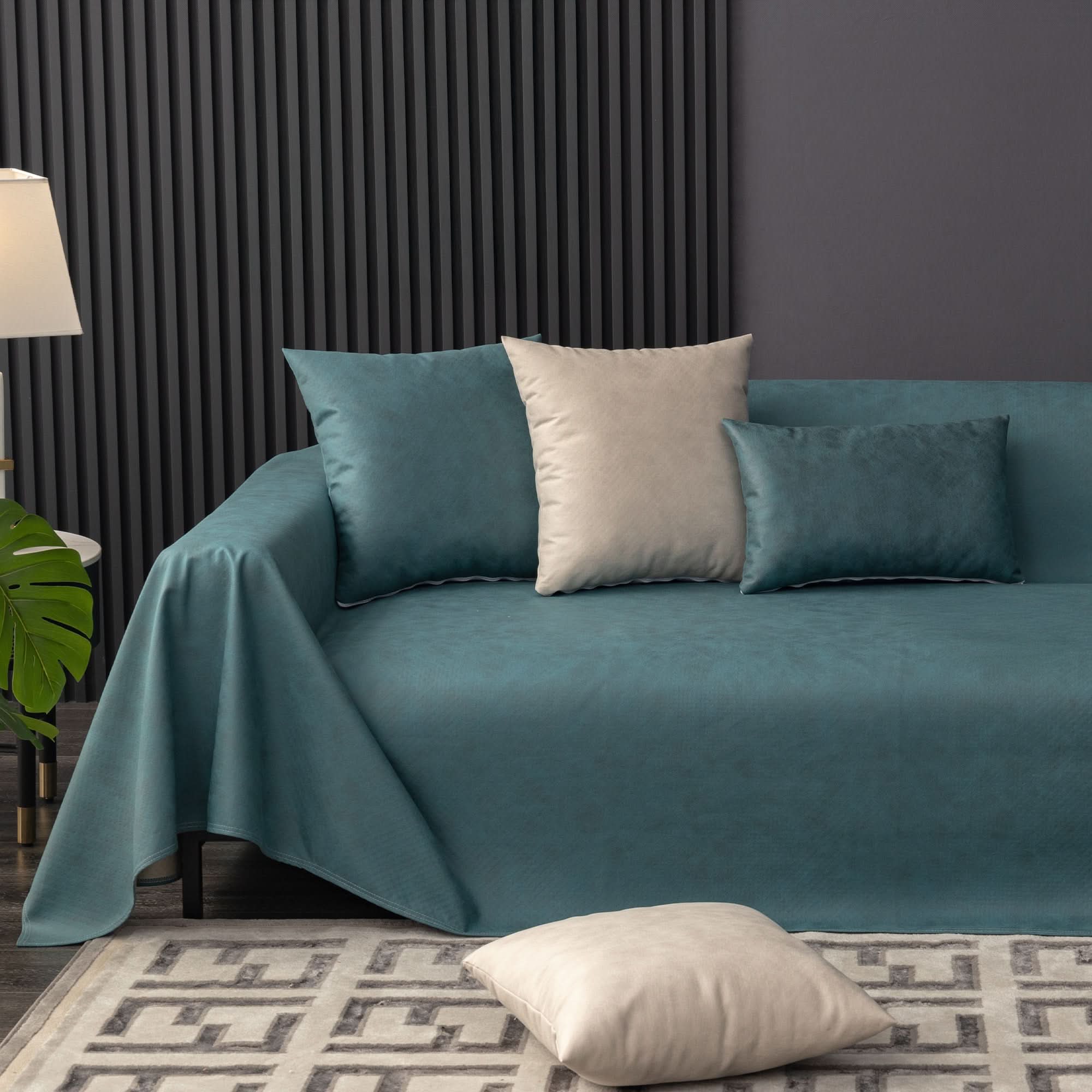 Capa de Sofá Impermeável Anti-Arranhões Antiderrapante 3 em 1 para Pets