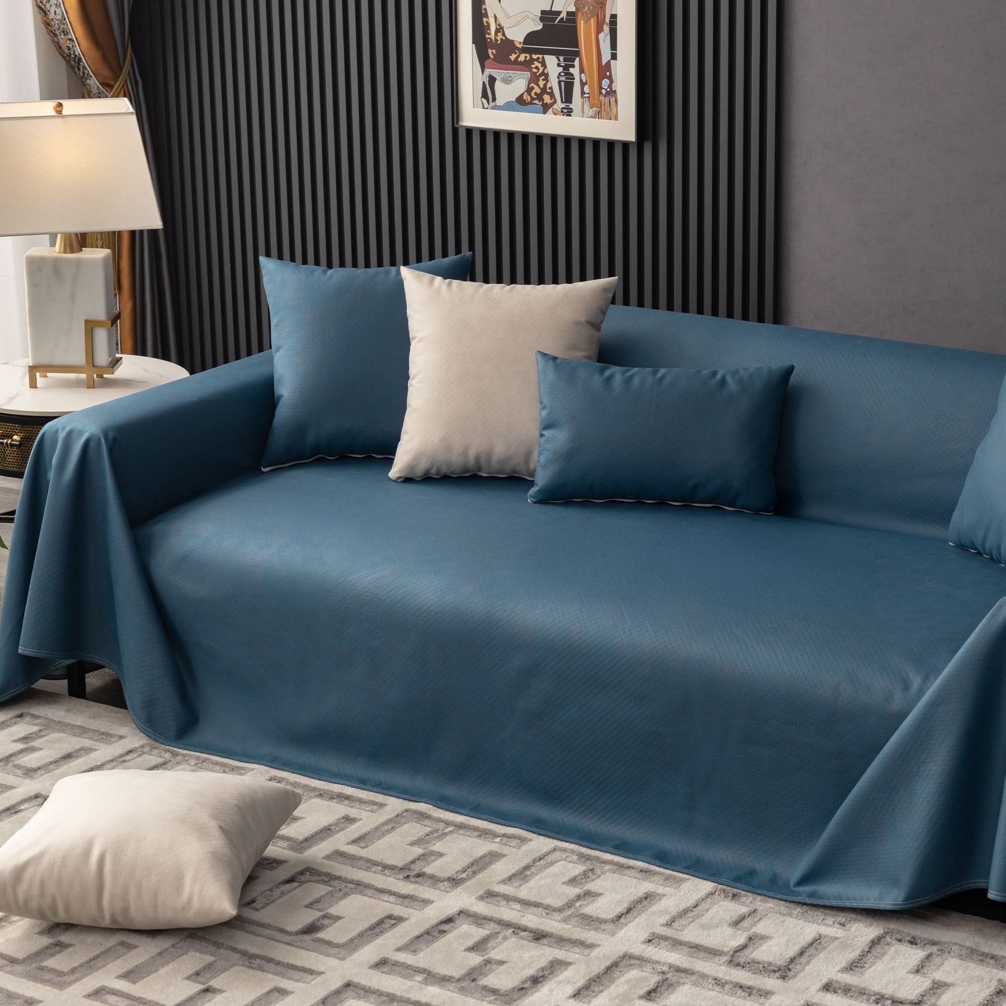 Capa de Sofá Impermeável Anti-Arranhões Antiderrapante 3 em 1 para Pets