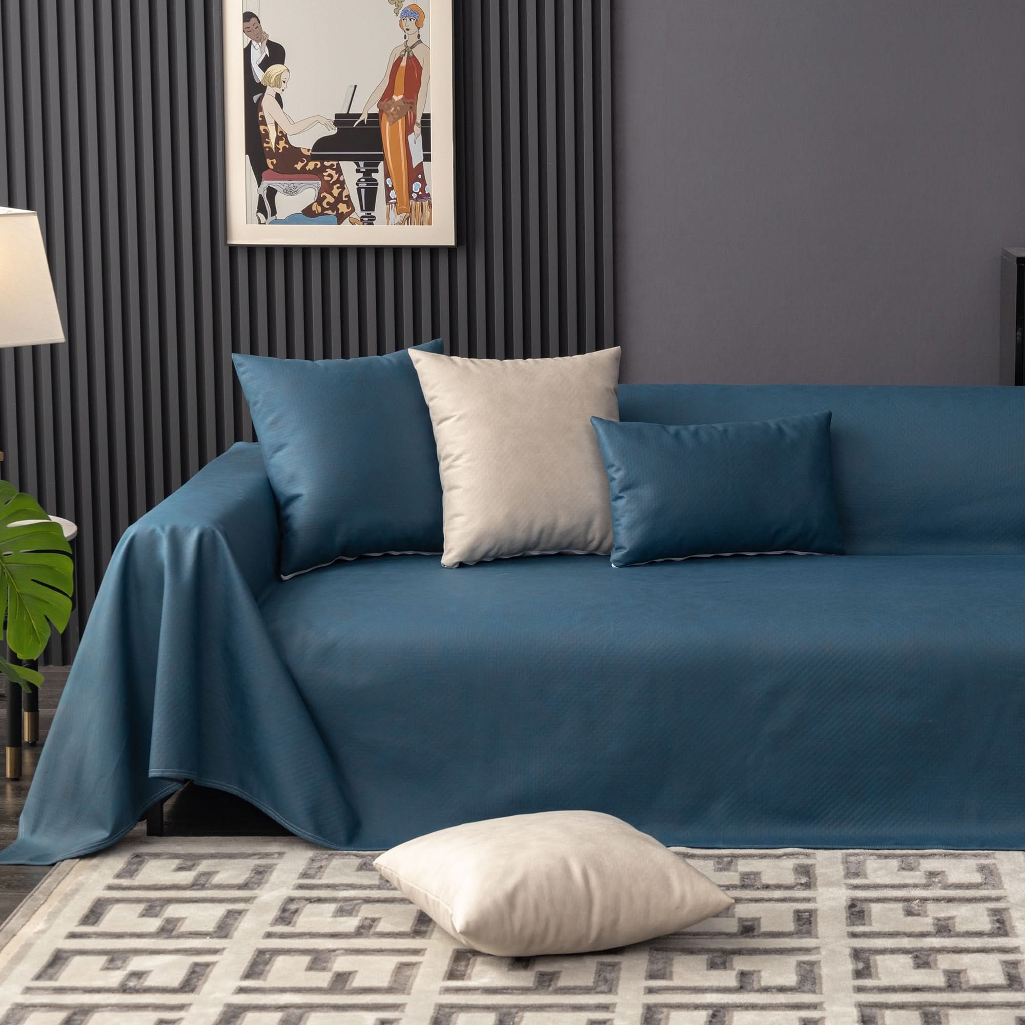 Capa de Sofá Impermeável Anti-Arranhões Antiderrapante 3 em 1 para Pets