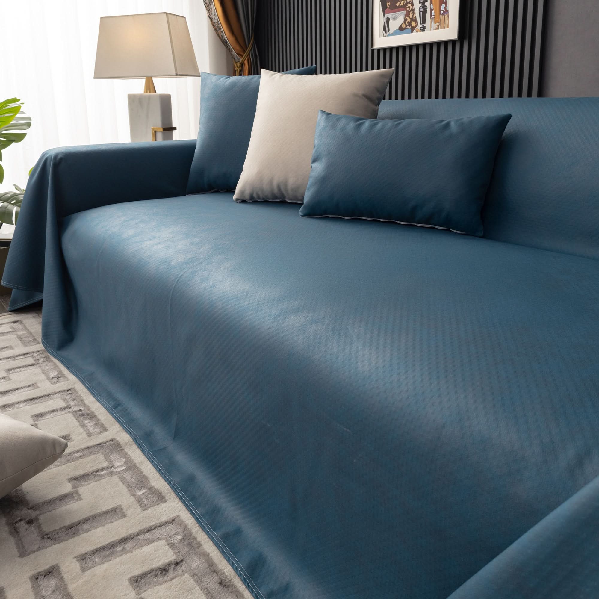 Capa de Sofá Impermeável Anti-Arranhões Antiderrapante 3 em 1 para Pets