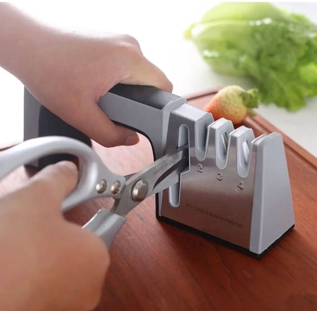 Afiamax - Amolador Afiador de Facas e Tesouras Profissional 4 Em 1 - Entrega Grátis