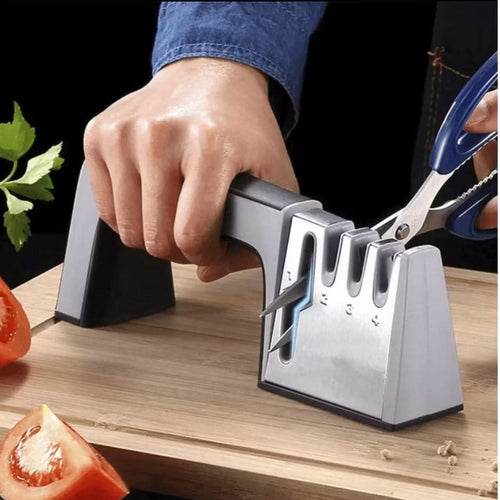 Afiamax - Amolador Afiador de Facas e Tesouras Profissional 4 Em 1 - Entrega Grátis