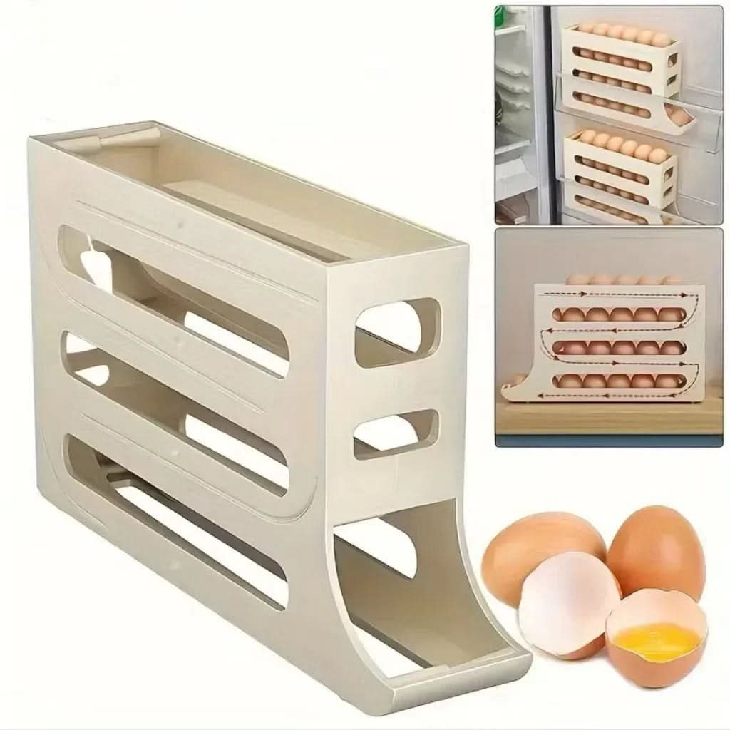 Porta Ovos 4 Andares com Dispenser – Até 30 Ovos