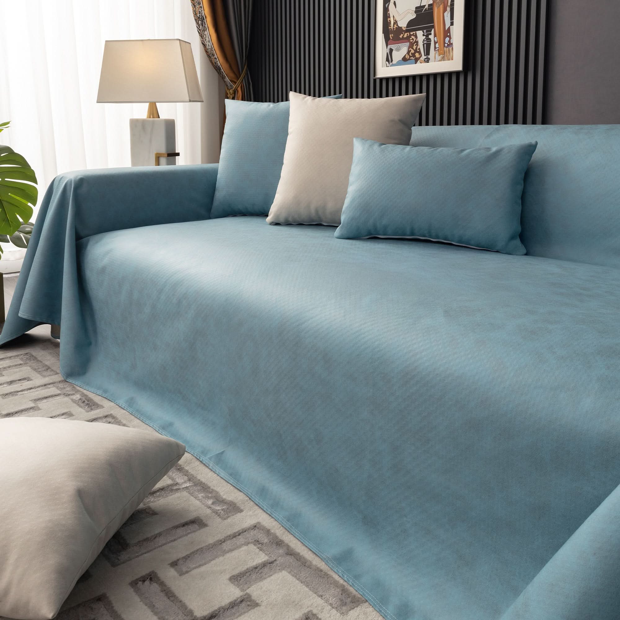 Capa de Sofá Impermeável Anti-Arranhões Antiderrapante 3 em 1 para Pets