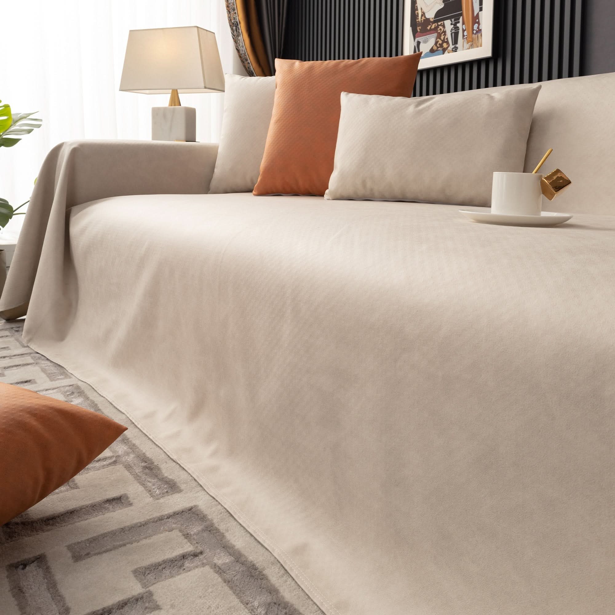 Capa de Sofá Impermeável Anti-Arranhões Antiderrapante 3 em 1 para Pets