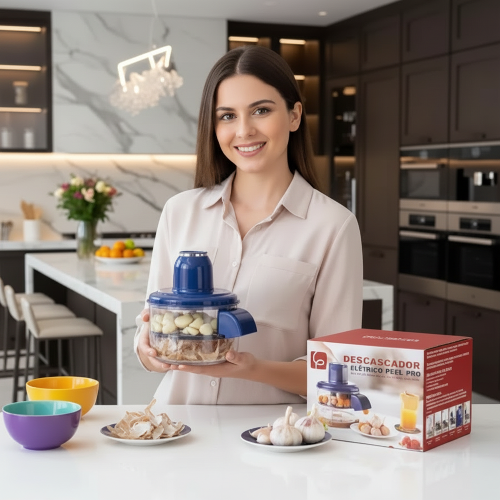 PeelPro™ - Alho e Frutas Descascados em Segundos Sem cheiro e Sem sujeira + Brinde GRÁTIS