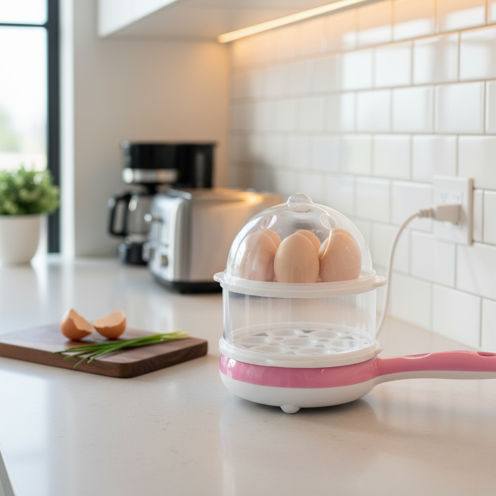 PanFlex - Frigideira Elétrica Antiaderente Com Suporte para Cozinhar Ovos - Entrega Grátis