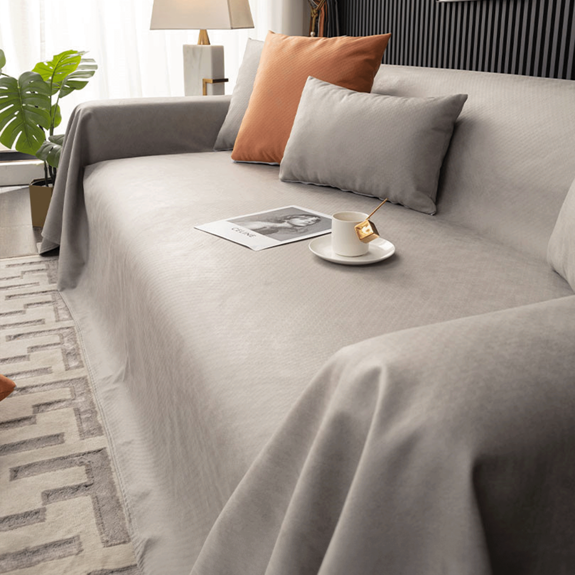 Capa de Sofá Impermeável Anti-Arranhões Antiderrapante 3 em 1 para Pets