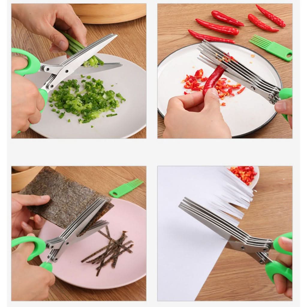 EasyCut - Tesoura de cozinha com 5 lâminas para cortar alimentos