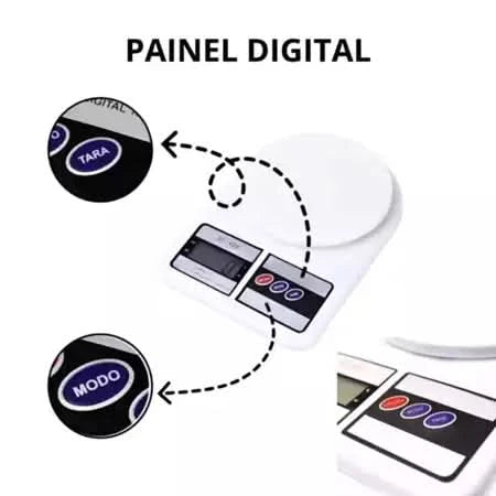 Balança Digital de Cozinha de 1g a 10Kg Alta Precisão - Entrega Grátis