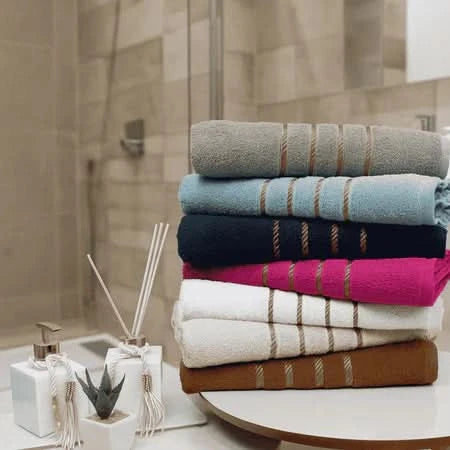 Kit 5 Toalhas de Banho Macias 100% Algodão