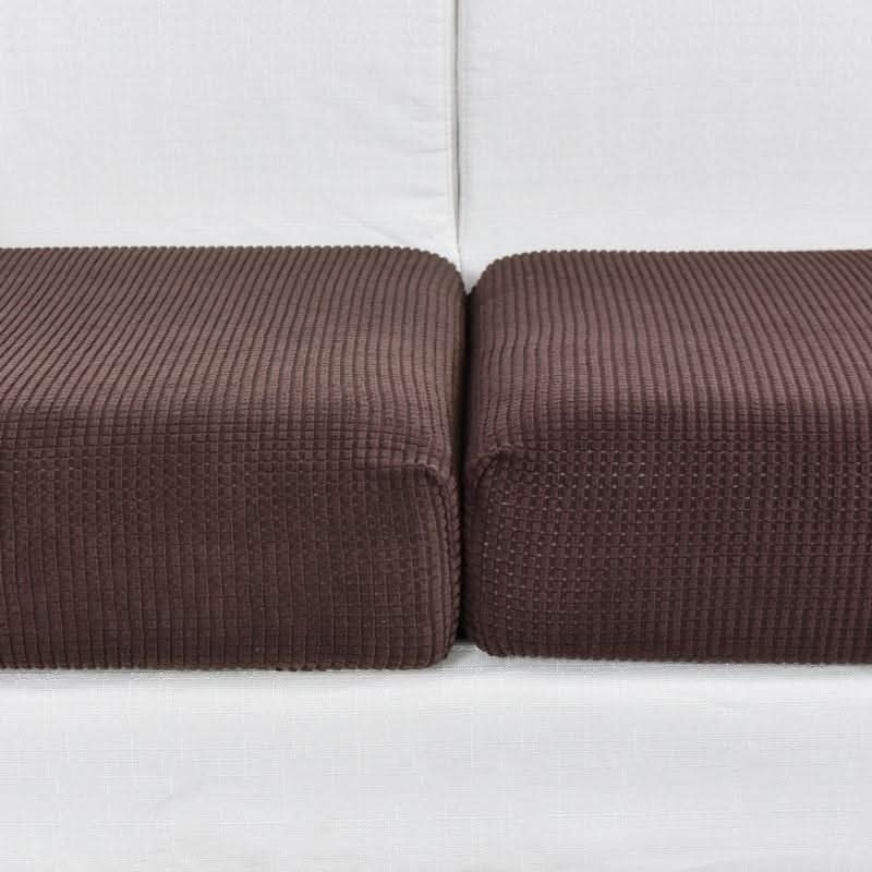 Capa Assento Sofá Jacquard Marrom | Proteção Elástica Pernambuco