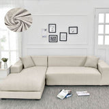 Capa para Sofá Soft Spandex Premium - Cor Natural/Off-white