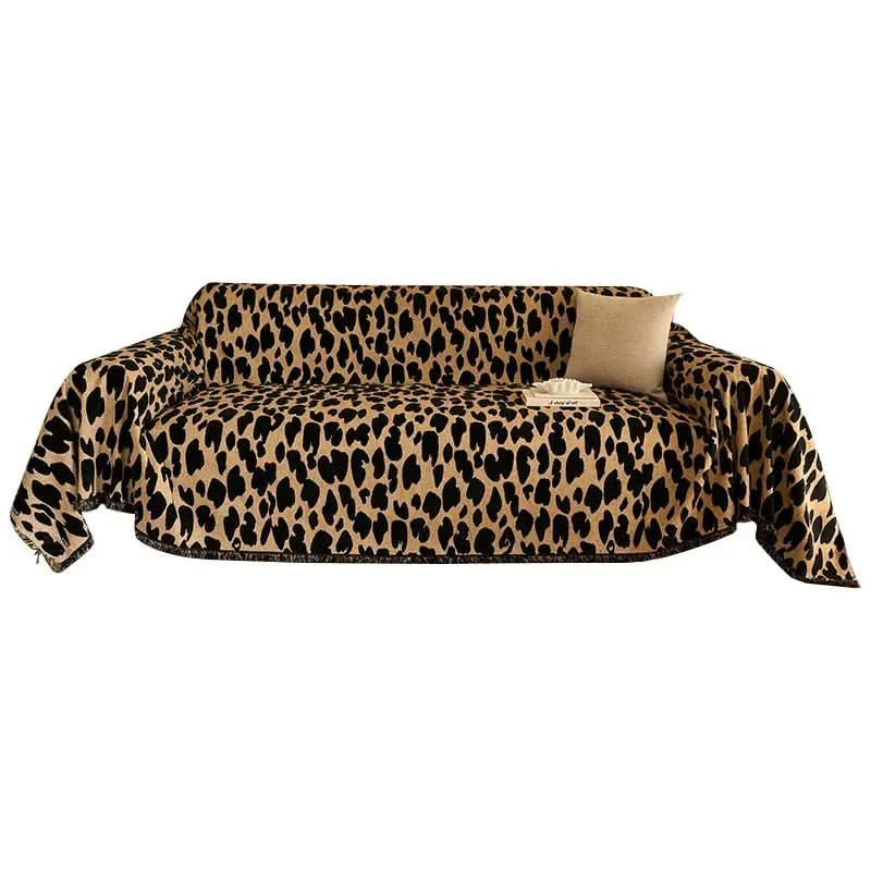 Capa Sofá Anti-Pelos LeopardLuxe™ - Proteção Premium em Chenille