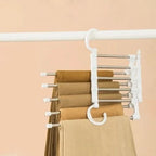 CabideFlex - Cabide Retrátil Organizador 5 em 1 Dobrável em Aço Inox - Entrega Grátis