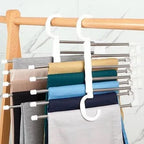 CabideFlex - Cabide Retrátil Organizador 5 em 1 Dobrável em Aço Inox - Entrega Grátis