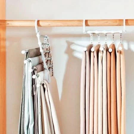 CabideFlex - Cabide Retrátil Organizador 5 em 1 Dobrável em Aço Inox - Entrega Grátis