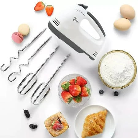 Batedeira Elétrica de Mão 7 Velocidades 260W Para Bolos e Chantilly