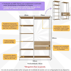 Guarda-Roupas Modular Elissa 135cm – 2 Gavetas + Cabideiro