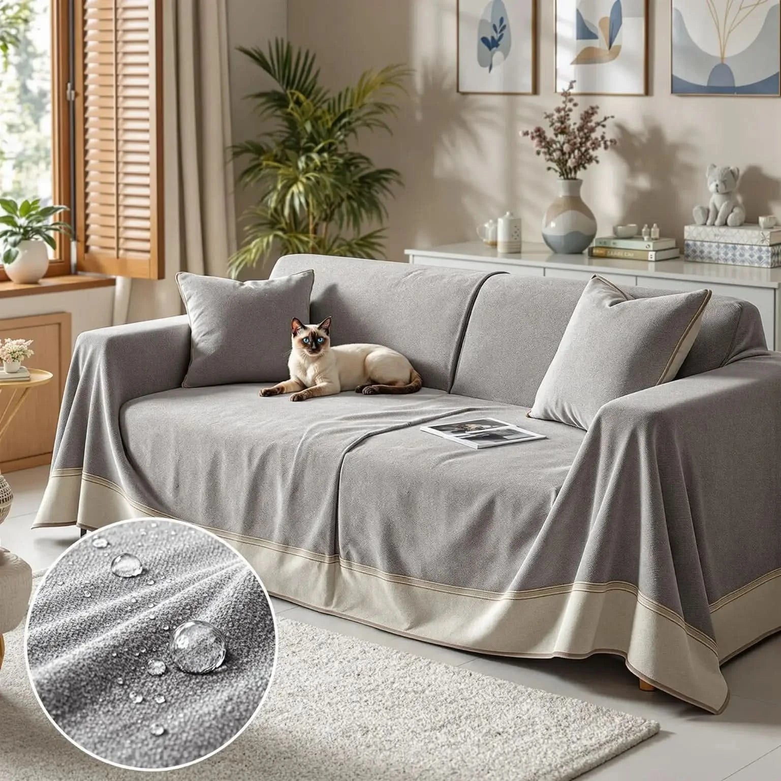 Capa Anti-Xixi MaxProtect para Sofás em Chenille