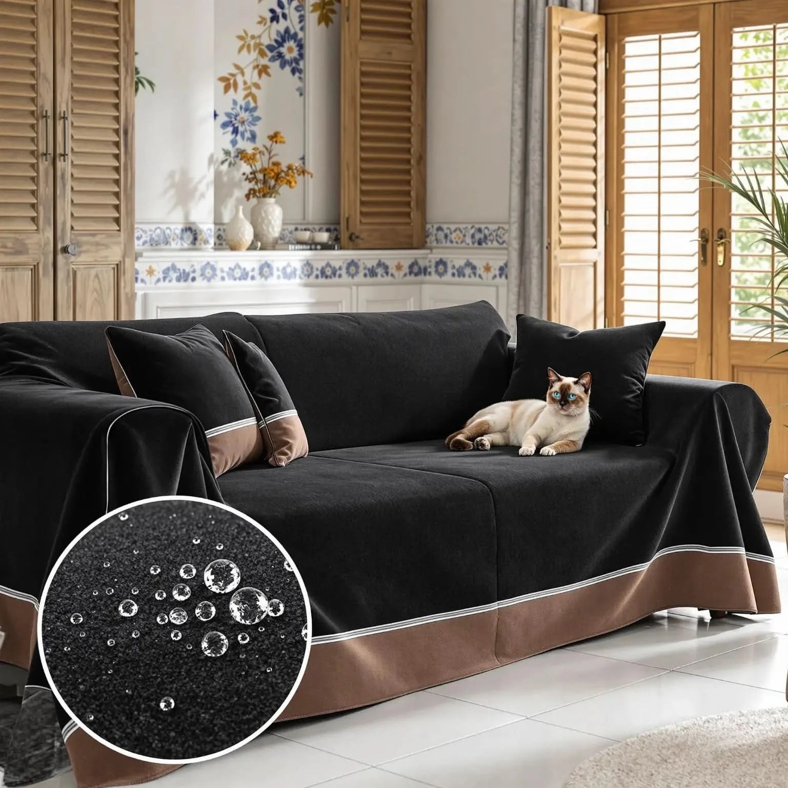 Capa Anti-Xixi MaxProtect para Sofás em Chenille